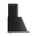 ILVE Majestic II 36-Inch 600 CFM Wall Mount Range Hood in Glossy Black (UAM90BK)