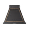 ILVE Nostalgie II 30-Inch 600 CFM Wall Mounted Range Hood in Glossy Black with Bronze Trim (UANB30BKB)