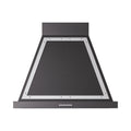 ILVE Nostalgie II 30-Inch 600 CFM Wall Mounted Range Hood in Glossy Black with Chrome Trim (UANB30BKC)