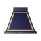 ILVE Nostalgie II 30-Inch 600 CFM Wall Mounted Range Hood in Midnight Blue with Brass Trim (UANB30MBG)