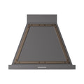 ILVE Nostalgie II 30-Inch 600 CFM Wall Mounted Range Hood in Graphite Matte with Burnished Bronze Trim (UANB30MGB)