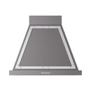 ILVE Nostalgie II 30-Inch 600 CFM Wall Mounted Range Hood in Graphite Matte with Chrome Trim (UANB30MGC)