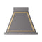 ILVE Nostalgie II 30-Inch 600 CFM Wall Mounted Range Hood in Matte Graphite with Brass Trim (UANB30MGG)