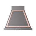 ILVE Nostalgie II 30-Inch 600 CFM Wall Mounted Range Hood in Graphite Matte with Copper Trim (UANB30MGP)
