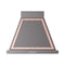 ILVE Nostalgie II 30-Inch 600 CFM Wall Mounted Range Hood in Graphite Matte with Copper Trim (UANB30MGP)