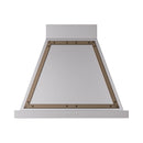 ILVE Nostalgie II 30-Inch 600 CFM Wall Mounted Range Hood in Stainless Steel with Bronze Trim (UANB30SSB)
