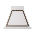 ILVE Nostalgie II 30-Inch 600 CFM Wall Mounted Range Hood in White with Burnished Bronze Trim (UANB30WHB)