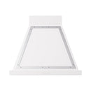 ILVE Nostalgie II 30-Inch 600 CFM Wall Mounted Range Hood in White with Chrome Trim (UANB30WHC)