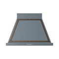 ILVE Nostalgie II 36-Inch 600 CFM Wall Mounted Ranged Hood in Blue Grey with Burnished Bronze Trim (UANB36BGB)