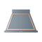 ILVE Nostalgie II 36-Inch 600 CFM Wall Mounted Ranged Hood in Blue Grey with Copper Trim (UANB36BGP)