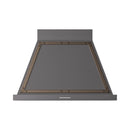 ILVE Nostalgie II 36-Inch 600 CFM Wall Mounted Range Hood in Graphite Matte with Bronze Trim (UANB36MGB)