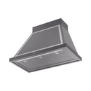ILVE Nostalgie II 36-Inch 600 CFM Wall Mounted Range Hood in Graphite Matte with Chrome Trim (UANB36MGC)