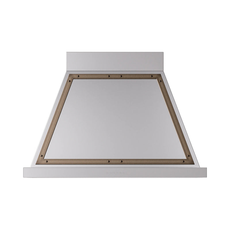 ILVE Nostalgie II 36-Inch 600 CFM Wall Mounted Range Hood in Stainless Steel with Bronze Trim (UANB36SSB)