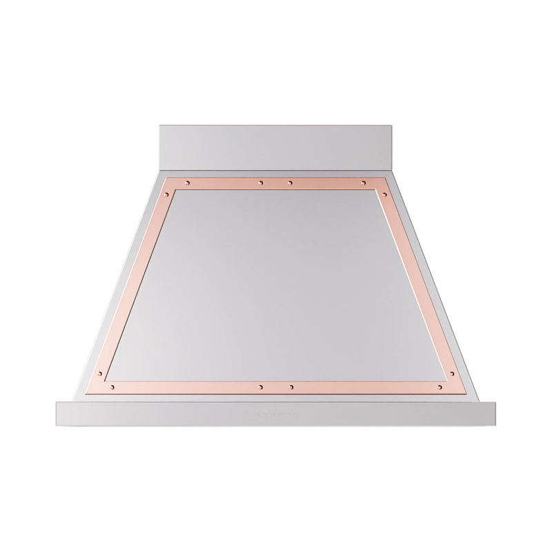 ILVE Nostalgie II 36-Inch 600 CFM Wall Mounted Range Hood in Stainless Steel with Copper Trim (UANB36SSP)