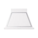 ILVE Nostalgie II 36-Inch 600 CFM Wall Mounted Range Hood in White with Chrome Trim (UANB36WHC)