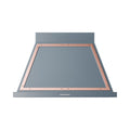 ILVE Nostalgie II 40-Inch 600 CFM Wall Mounted Range Hood in Blue Grey with Copper Trim (UANB40BGP)
