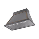 ILVE Nostalgie II 40-Inch 600 CFM Wall Mounted Range Hood in Graphite Matte with Bronze Trim (UANB40MGB)