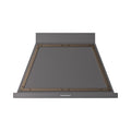 ILVE Nostalgie II 40-Inch 600 CFM Wall Mounted Range Hood in Graphite Matte with Burnished Bronze Trim (UANB40MGB)