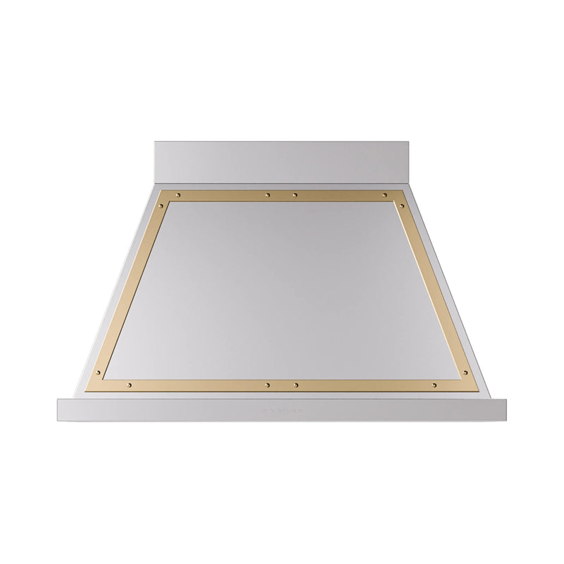 ILVE Nostalgie II 40-Inch 600 CFM Wall Mounted Range Hood in Stainless Steel with Brass Trim (UANB40SSG)