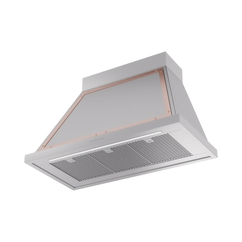 ILVE Nostalgie II 40-Inch 600 CFM Wall Mounted Range Hood in Stainless Steel with Copper Trim (UANB40SSP)