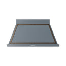 ILVE Nostalgie II 48-Inch 600 CFM Wall Mounted Range Hood in Blue Grey with Bronze Trim (UANB48BGB)