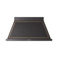 ILVE Nostalgie II 48-Inch 600 CFM Wall Mounted Range Hood in Glossy Black with Burnished Bronze Trim (UANB48BKB)