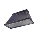 ILVE Nostalgie II 48-Inch 600 CFM Wall Mounted Range Hood in Midnight Blue with Bronze Trim (UANB48MBB)