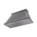 ILVE Nostalgie II 48-Inch 600 CFM Wall Mounted Range Hood in Graphite Matte with Chrome Trim (UANB48MGC)
