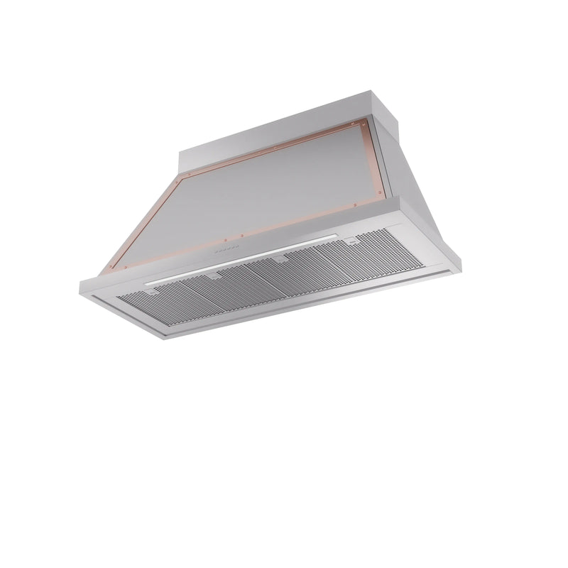 ILVE Nostalgie II 48-Inch 600 CFM Wall Mounted Range Hood in Stainless Steel with Copper Trim (UANB48SSP)