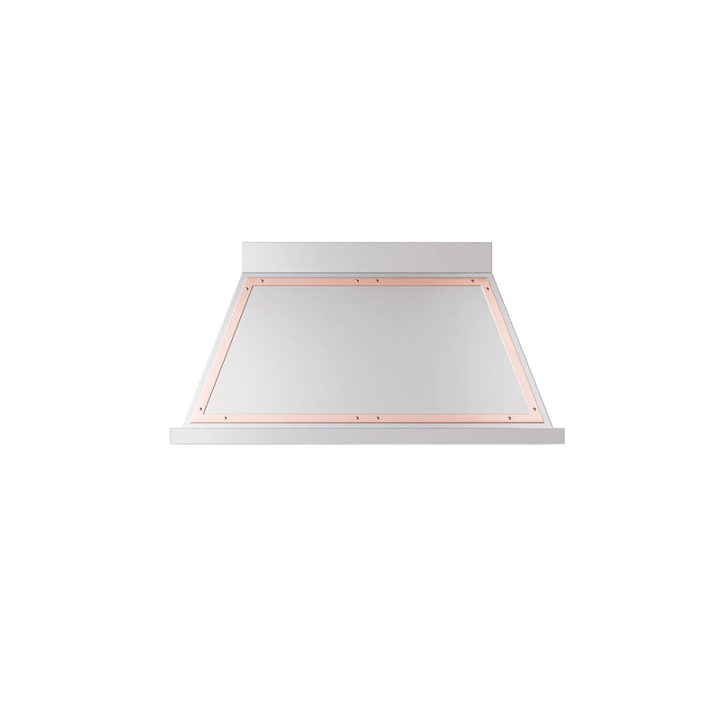 ILVE Nostalgie II 48-Inch 600 CFM Wall Mounted Range Hood in Stainless Steel with Copper Trim (UANB48SSP)