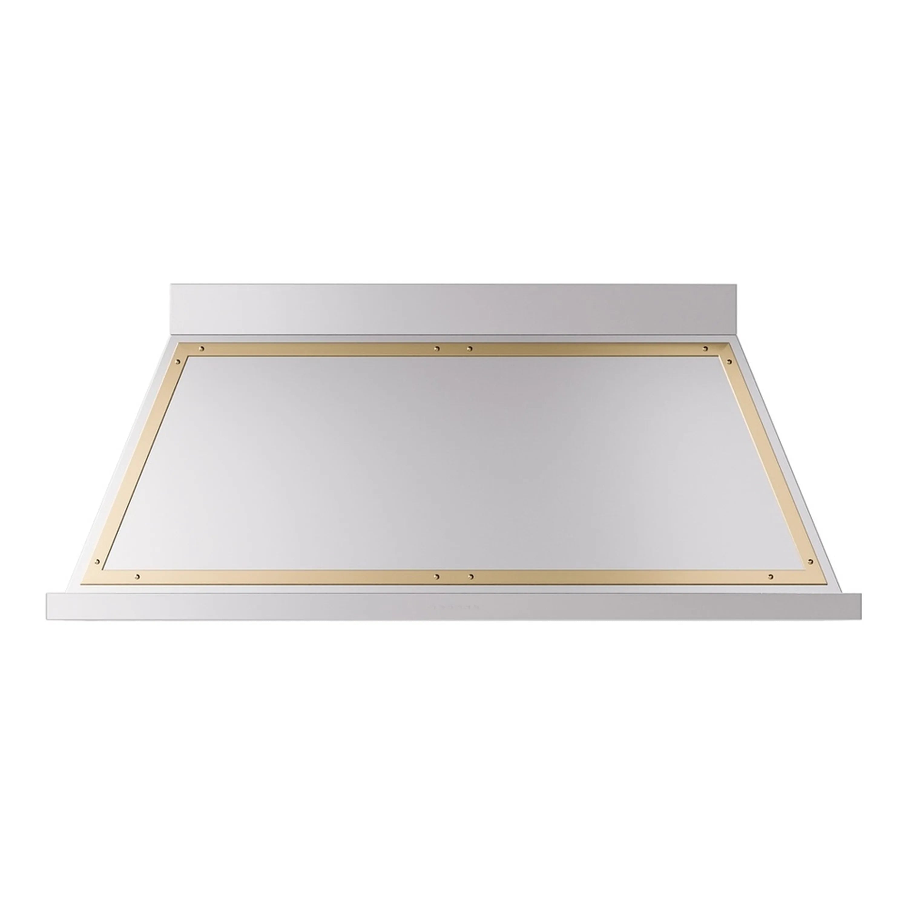 ILVE Nostalgie II 60-Inch 600 CFM Wall Mounted Range Hood in Stainless Steel with Brass Trim (UANB60SSG)