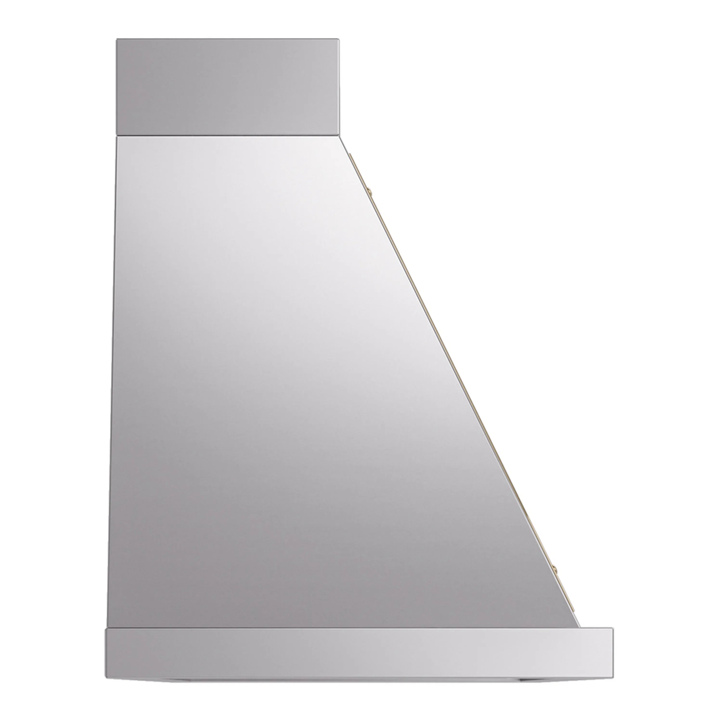 ILVE Nostalgie II 60-Inch 600 CFM Wall Mounted Range Hood in Stainless Steel with Brass Trim (UANB60SSG)