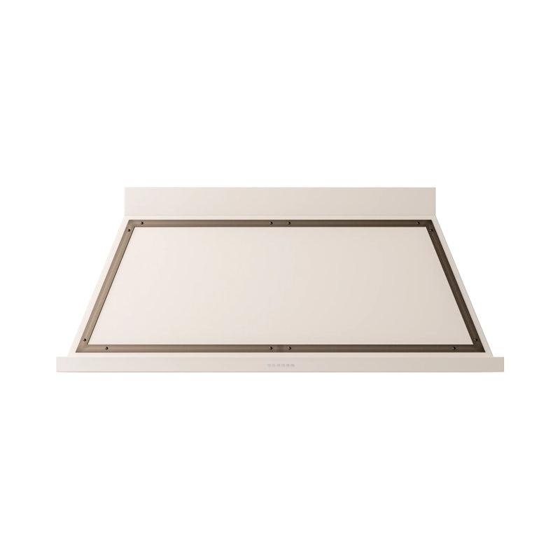 ILVE Nostalgie II 60-Inch 600 CFM Wall Mounted Range Hood in Antique White with Bronze Trim (UANB60AWB)