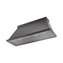 ILVE Nostalgie II 60-Inch 600 CFM Wall Mounted Range Hood in Glossy Black with Bronze Trim (UANB60BKB)