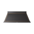 ILVE Nostalgie II 60-Inch 600 CFM Wall Mounted Range Hood in Glossy Black with Burnished Bronze Trim (UANB60BKB)