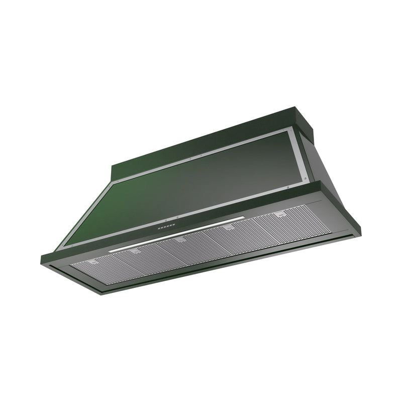 ILVE Nostalgie II 60-Inch 600 CFM Wall Mounted Range Hood in Emerald Green with Chrome Trim (UANB60EGC)