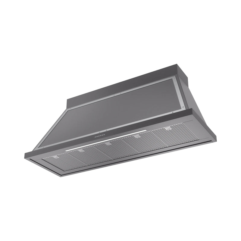 ILVE Nostalgie II 60-Inch 600 CFM Wall Mounted Range Hood in Graphite Matte with Chrome Trim (UANB60MGC)