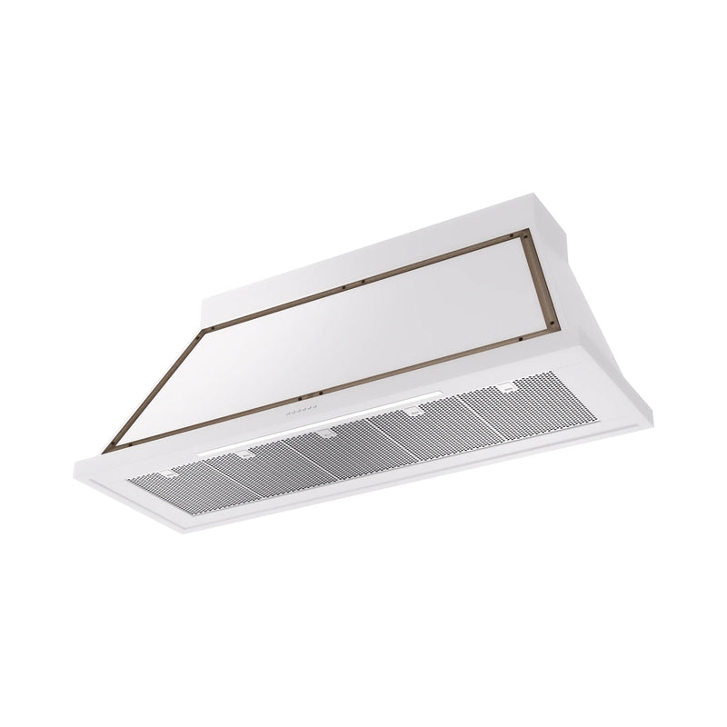 ILVE Nostalgie II 60-Inch 600 CFM Wall Mounted Range Hood in White with Bronze Trim (UANB60WHB)