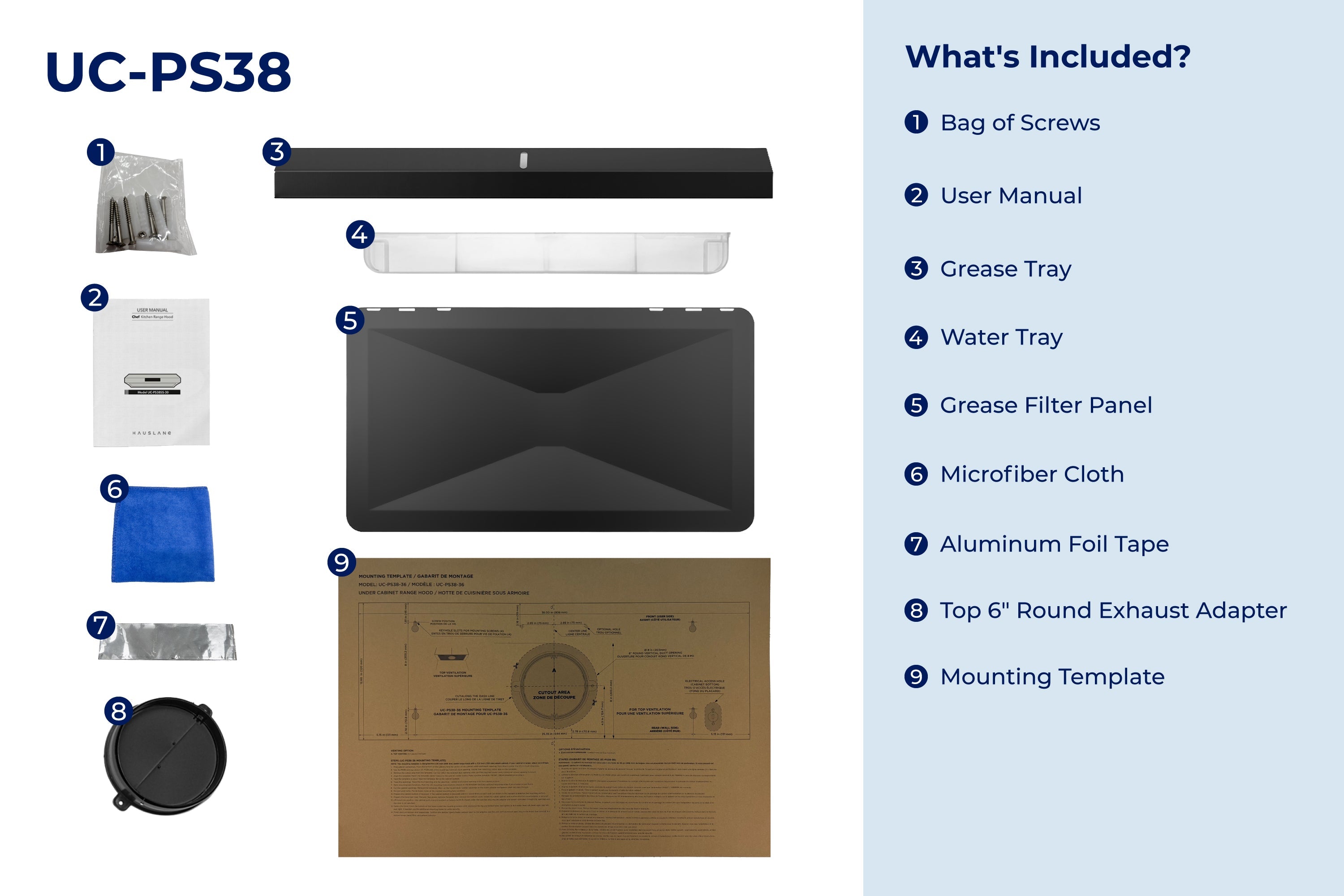 Hauslane 30-Inch Under Cabinet Self-Clean Touch Control Range Hood in Stainless Steel (UC-PS38SS-30)