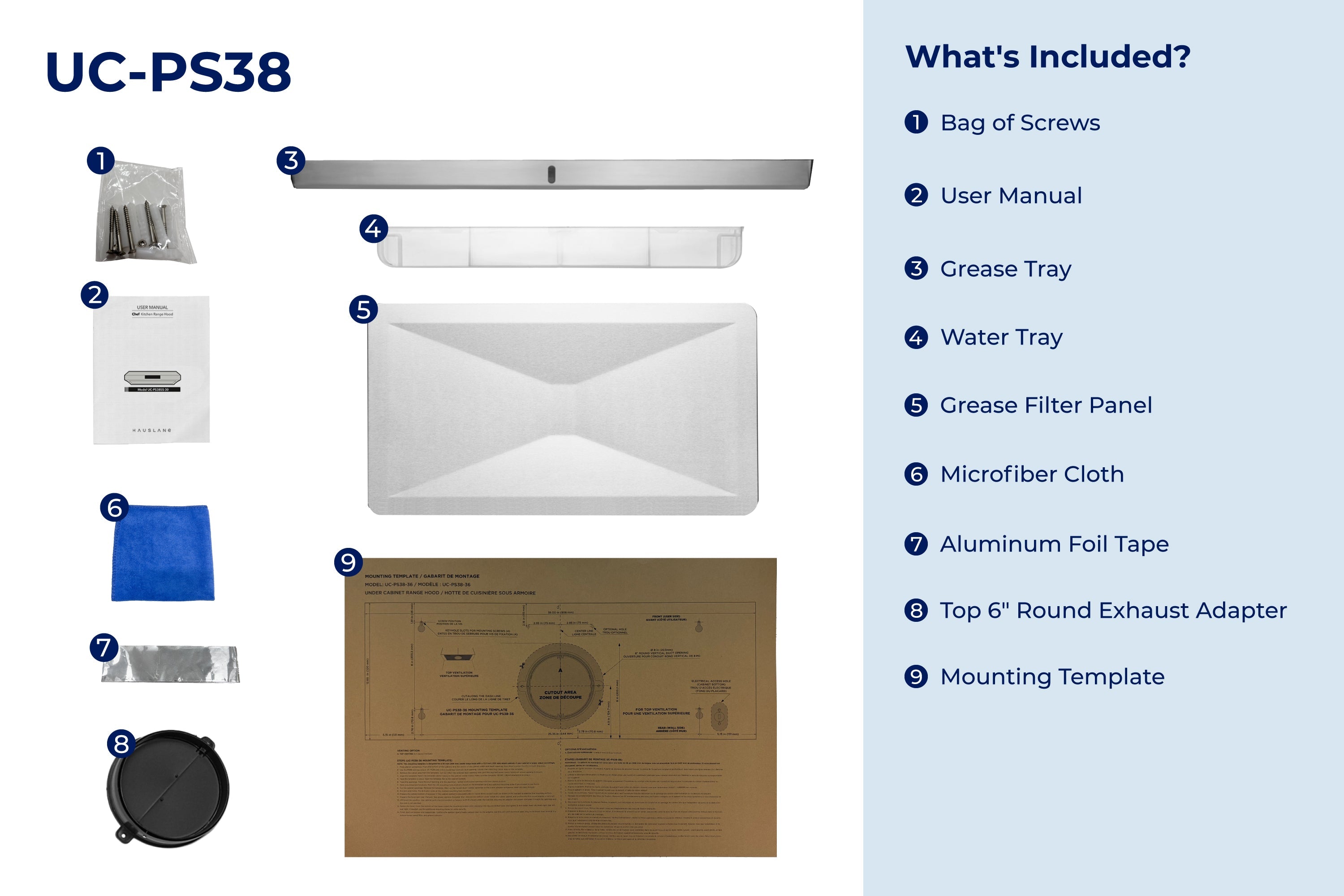 Hauslane 30-Inch Under Cabinet Self-Clean Touch Control Range Hood in Stainless Steel (UC-PS38SS-30)