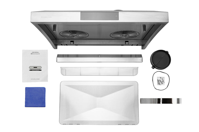Hauslane 30-Inch Under Cabinet Self-Clean Touch Control Range Hood in Stainless Steel (UC-PS38SS-30)