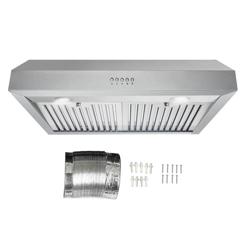 Cosmo 30-Inch 380 CFM Ductless Under Cabinet Range Hood in Stainless Steel (UC30-DL)