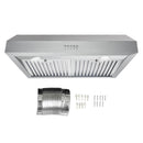 Cosmo 4-Piece Appliance Package - 30-Inch Gas Range, Under Cabinet Range Hood, Dishwasher and Refrigerator in Stainless Steel (COS-4PKG-254)