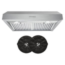 Cosmo 4-Piece Appliance Package - 30-Inch Gas Range, Under Cabinet Range Hood, Dishwasher and Refrigerator in Stainless Steel (COS-4PKG-254)