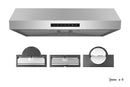 Hauslane 30-Inch Ducted Under Cabinet Range Hood with 407 CFM Motor in Stainless Steel (UC-PS60SS-30)