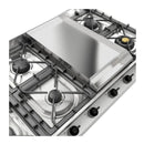 ILVE Nostalgie II 48-Inch Built-In Natural Gas Cooktop with 8 Burners, Griddle in Stainless Steel (UHCP1265FNSSB)