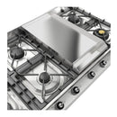 ILVE Nostalgie II 48-Inch Built-In Natural Gas Cooktop with 8 Burners, Griddle in Stainless Steel (UHCP1265FNSSC)