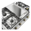 ILVE Nostalgie II 48-Inch Built-In Propane Gas Cooktop with 8 Burners, Griddle in Stainless Steel (UHCP1265FNSSGLP)