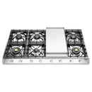 ILVE Professional Plus II 48-Inch Built-In Gas Cooktop with Griddle in Stainless Steel (UHCP1265FSS)