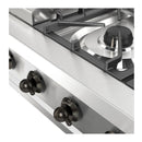 ILVE Nostalgie II 36 inch Built-In Natural Gas Rangetop with 6 Burners and Griddle, in Stainless Steel (UHCP36FNSSB)